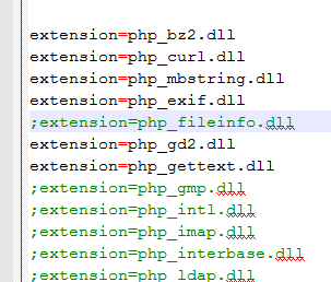 在php.ini寫 extension=php_fileinfo.dll
